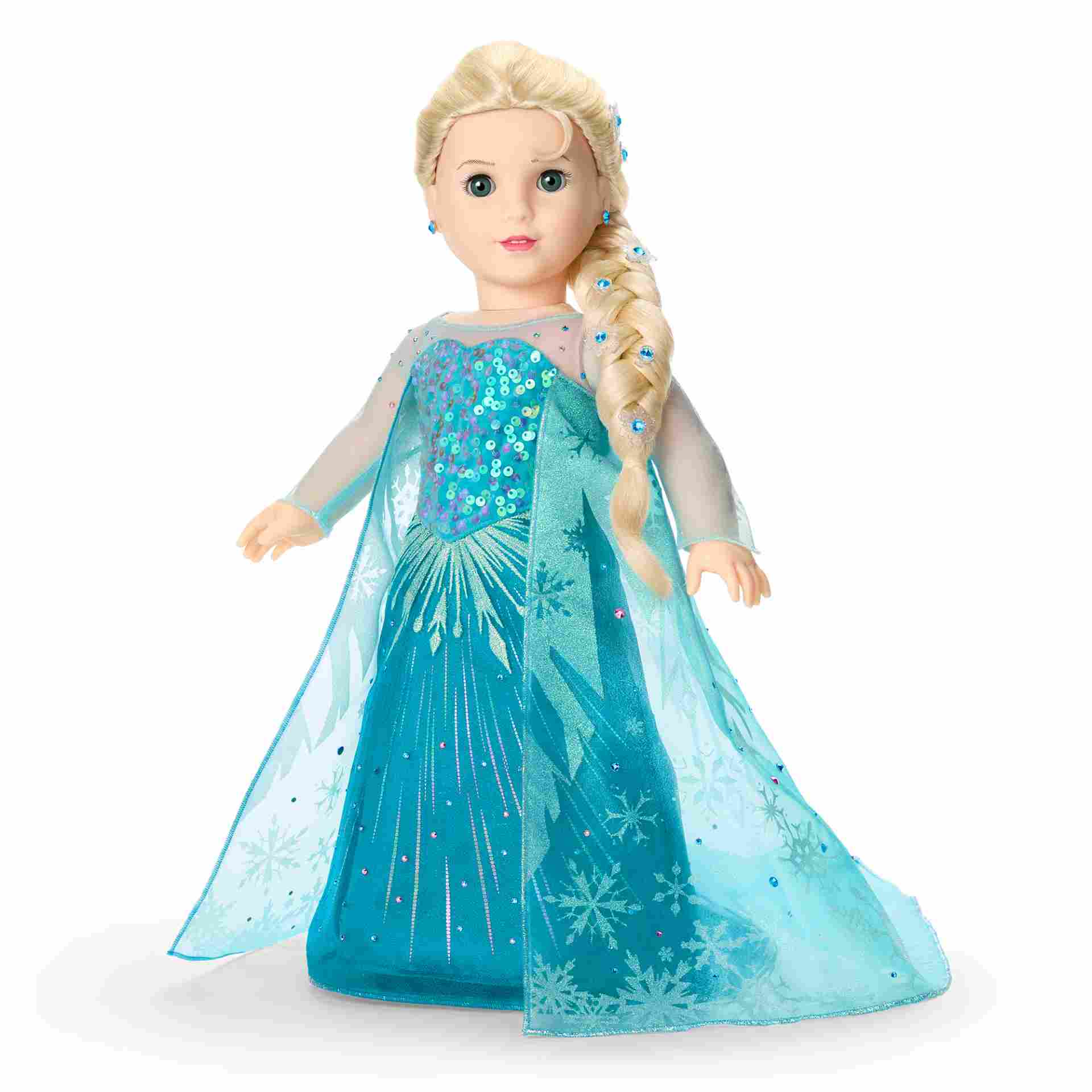 american girl doll blue dress Matching Clara doll nightgown with blue ribbon main image 0